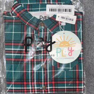 Little Sleepies Plaid Button Down Long Sleeve Shirt